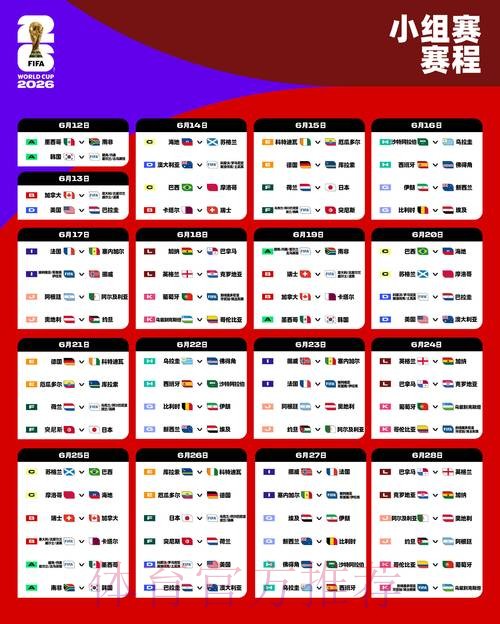 2026世界杯完整赛程一览赛事详情官网入口 2026世界杯完整赛程一览赛事详情官网入口